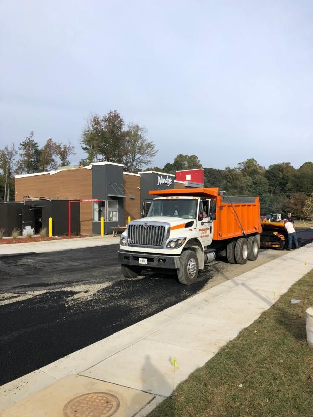 A recent commercial asphalt paving contractor job in the Richmond, VA area